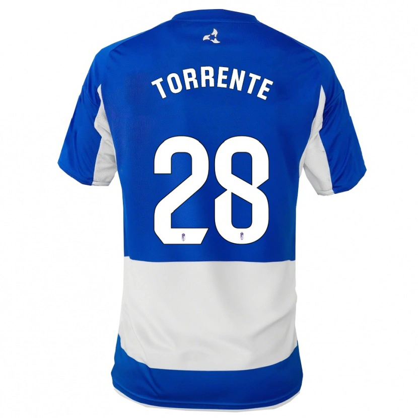 Danxen Barn Raúl Torrente #28 Blå Vit Bortatröja Matchtröjor 2025/26 Tröjor T-Tröja