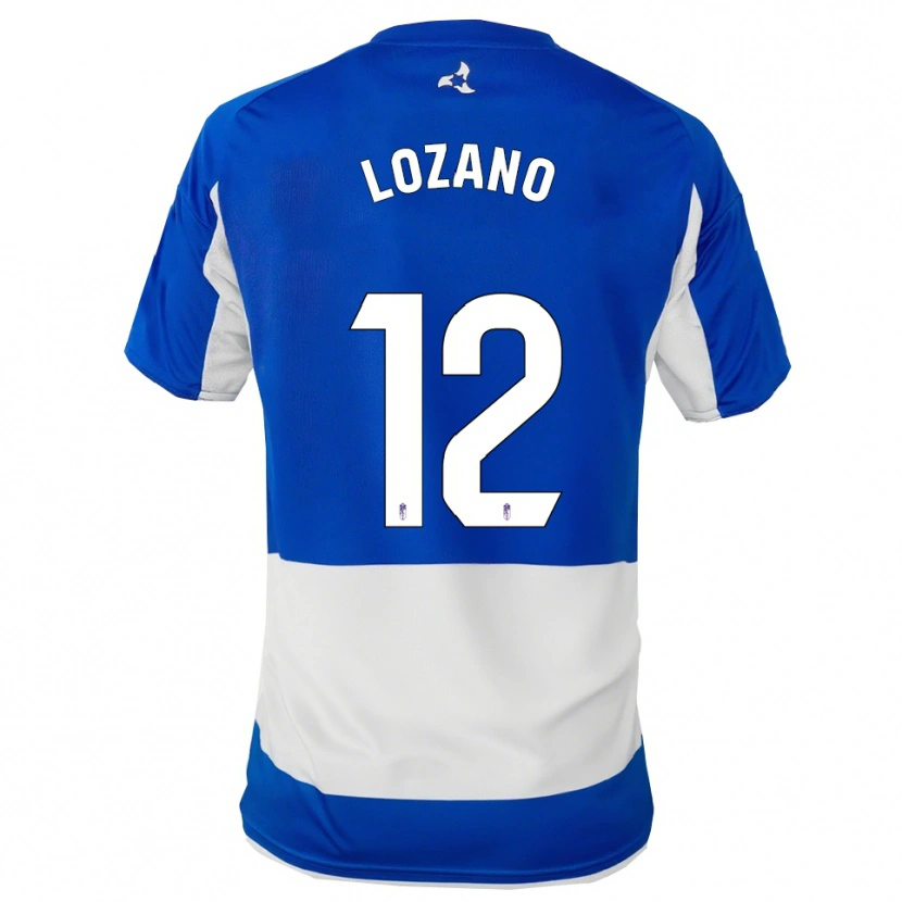 Danxen Barn Hugo Lozano #12 Blå Vit Bortatröja Matchtröjor 2025/26 Tröjor T-Tröja