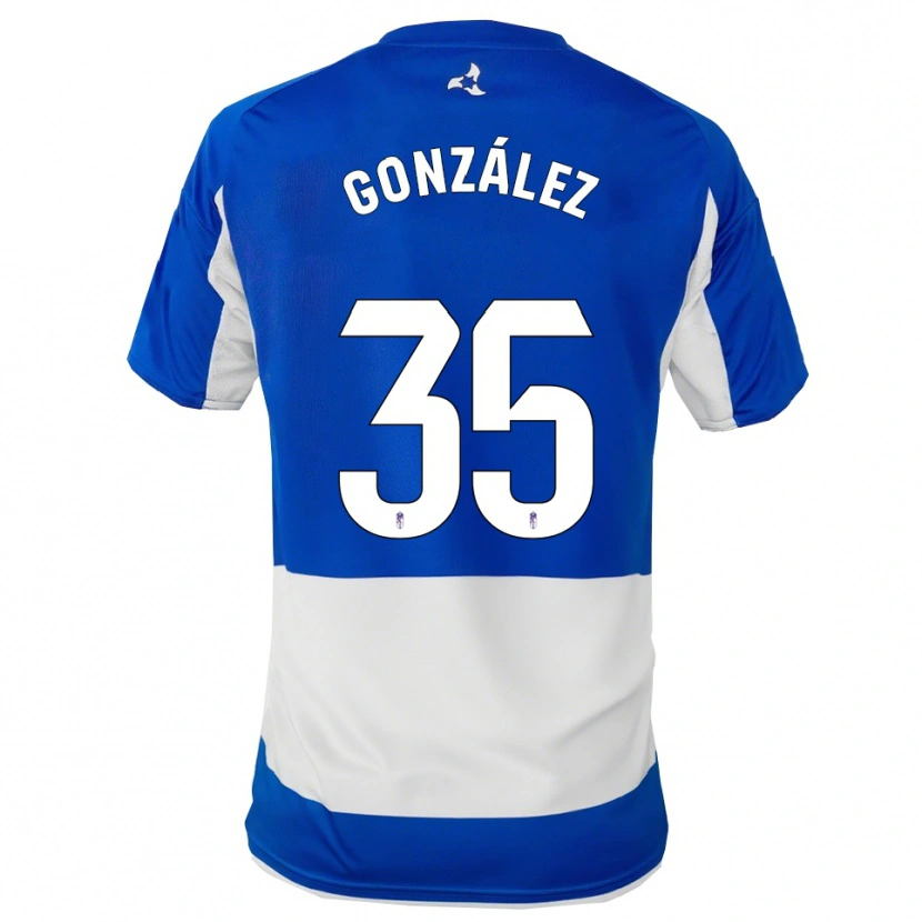 Danxen Barn Isra González #35 Blå Vit Bortatröja Matchtröjor 2025/26 Tröjor T-Tröja