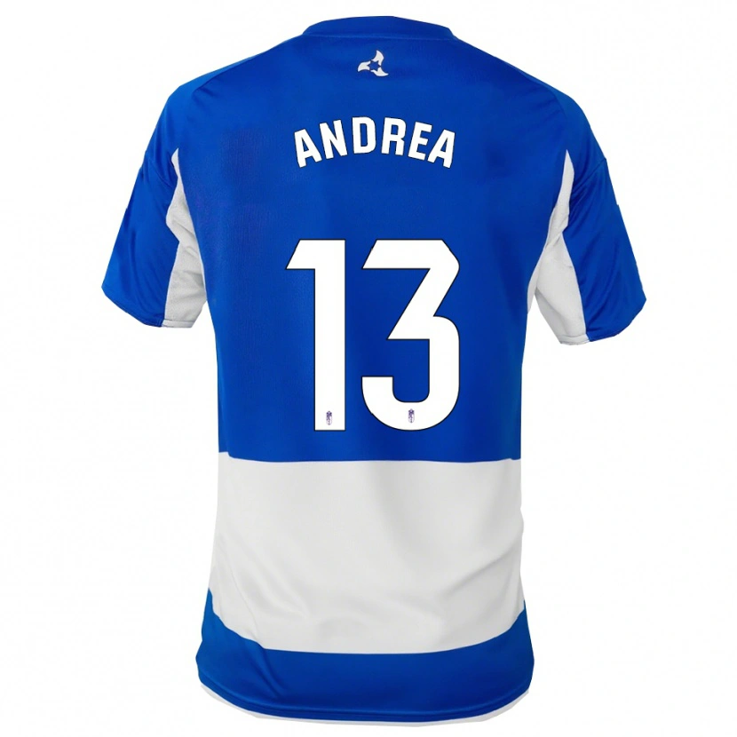 Danxen Barn Andrea Romero Burgos #13 Blå Vit Bortatröja Matchtröjor 2025/26 Tröjor T-Tröja