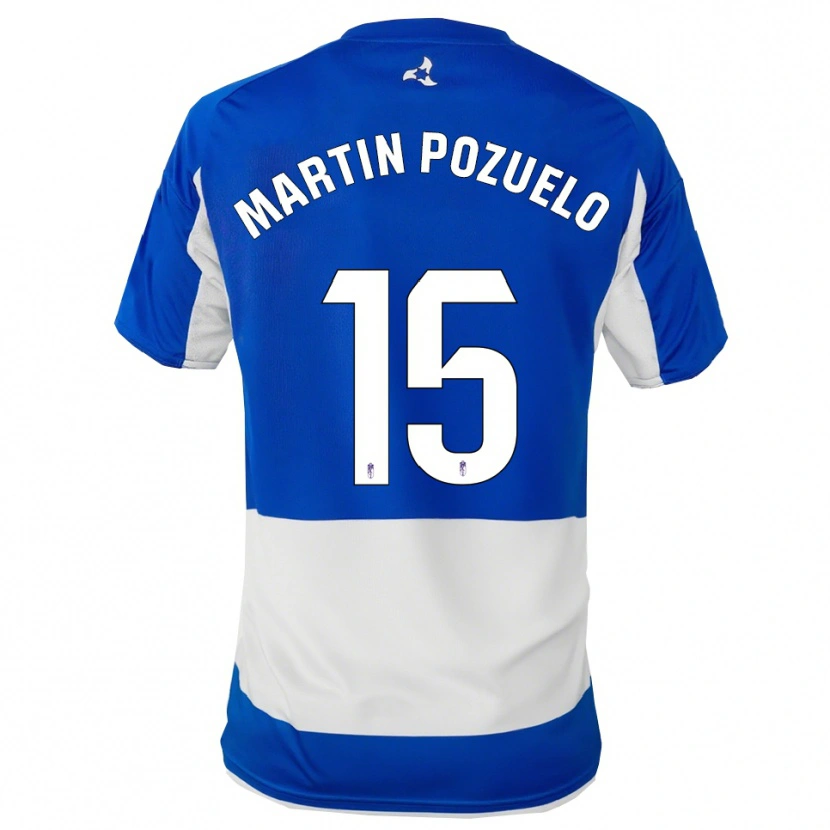 Danxen Barn Esther Martin-Pozuelo #15 Blå Vit Bortatröja Matchtröjor 2025/26 Tröjor T-Tröja