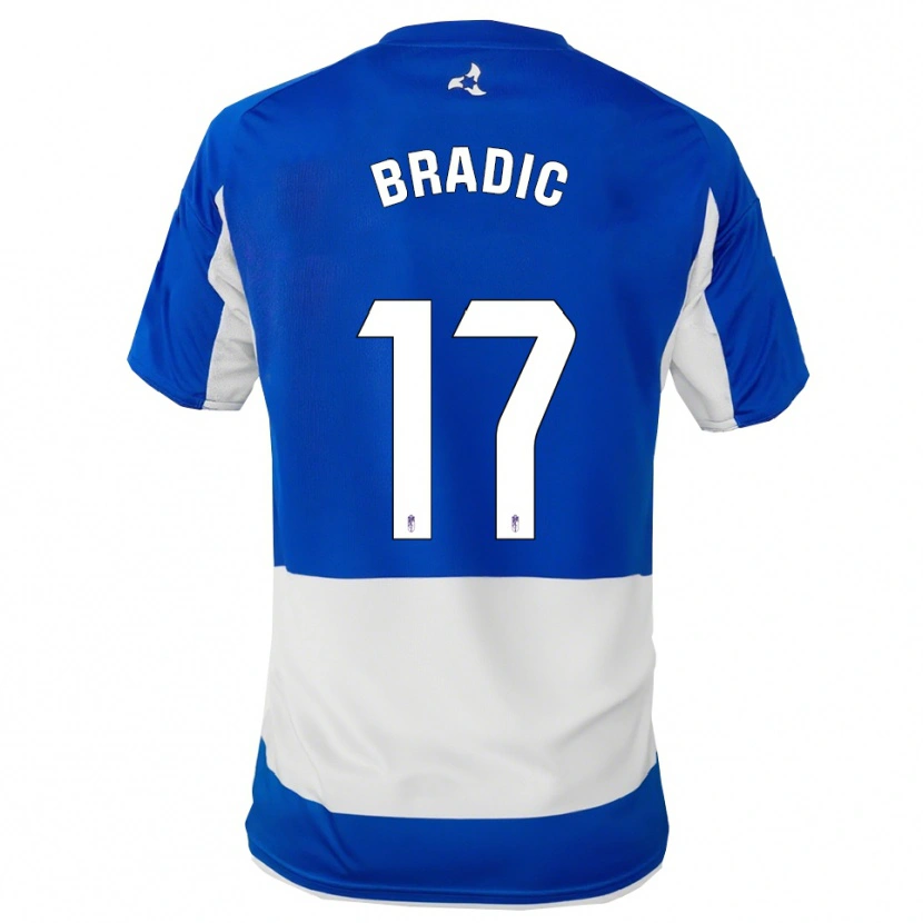 Danxen Barn Biljana Bradić #17 Blå Vit Bortatröja Matchtröjor 2025/26 Tröjor T-Tröja