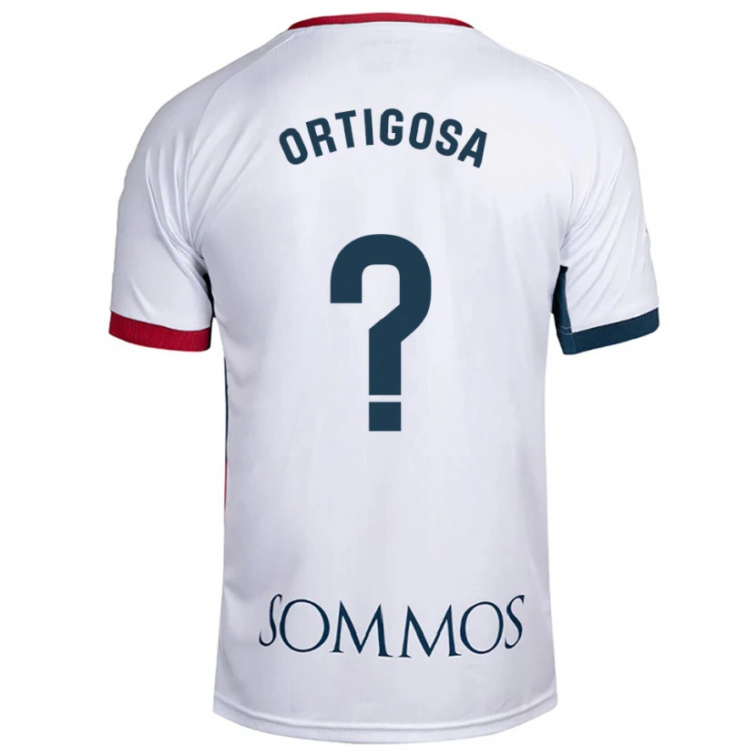 Danxen Barn Aritz Ortigosa #0 Vit Röd Bortatröja Matchtröjor 2025/26 Tröjor T-Tröja