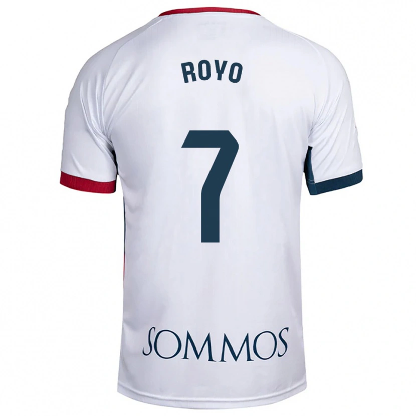 Danxen Barn Laura Royo #7 Vit Röd Bortatröja Matchtröjor 2025/26 Tröjor T-Tröja