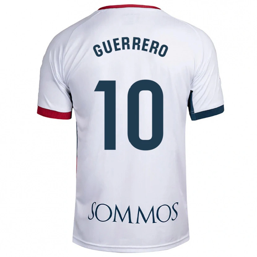 Danxen Barn Fernando Guerrero #10 Vit Röd Bortatröja Matchtröjor 2025/26 Tröjor T-Tröja