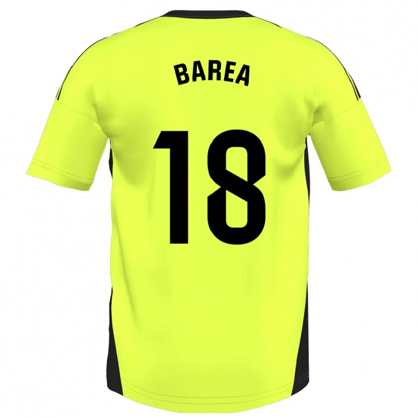 Danxen Barn Ismael Barea #18 Fluorescerande Gul Bortatröja Matchtröjor 2025/26 Tröjor T-Tröja