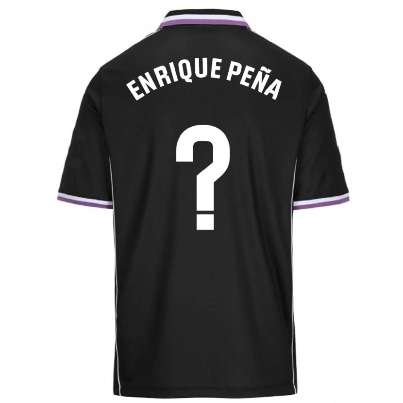 Danxen Barn Enrique Peña #0 Lila Svart Bortatröja Matchtröjor 2025/26 Tröjor T-Tröja
