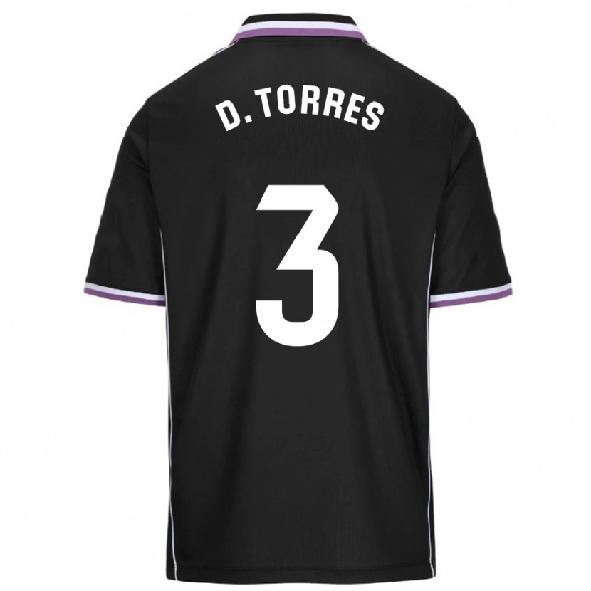 Danxen Barn David Torres #3 Lila Svart Bortatröja Matchtröjor 2025/26 Tröjor T-Tröja