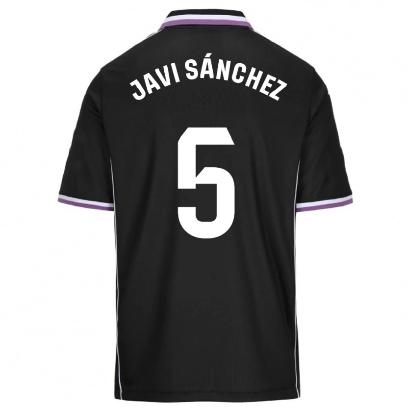 Danxen Barn Javi Sánchez #5 Lila Svart Bortatröja Matchtröjor 2025/26 Tröjor T-Tröja
