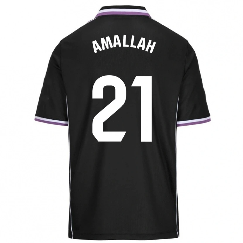 Danxen Barn Selim Amallah #21 Lila Svart Bortatröja Matchtröjor 2025/26 Tröjor T-Tröja