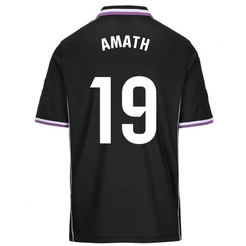 Danxen Barn Amath Ndiaye #19 Lila Svart Bortatröja Matchtröjor 2025/26 Tröjor T-Tröja