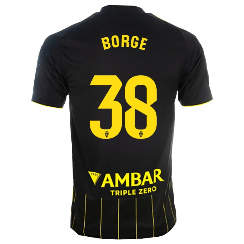 Danxen Barn Andrés Borge #38 Svart Gul Bortatröja Matchtröjor 2025/26 Tröjor T-Tröja