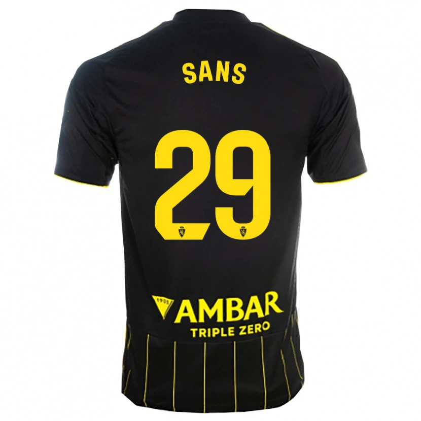 Danxen Barn Pau Sans #29 Svart Gul Bortatröja Matchtröjor 2025/26 Tröjor T-Tröja