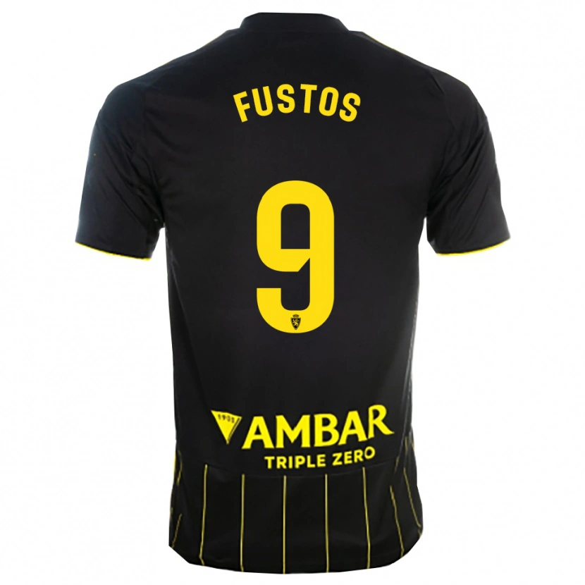 Danxen Barn Darius Fustos #9 Svart Gul Bortatröja Matchtröjor 2025/26 Tröjor T-Tröja