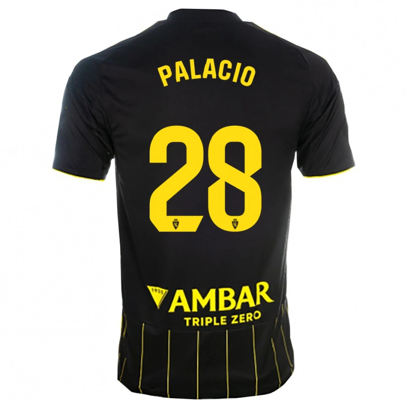 Danxen Barn Álvaro Palacio #28 Svart Gul Bortatröja Matchtröjor 2025/26 Tröjor T-Tröja
