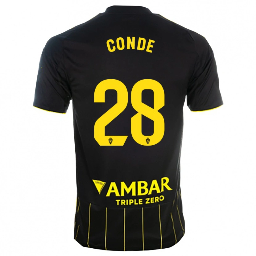 Danxen Barn Miguel Conde #28 Svart Gul Bortatröja Matchtröjor 2025/26 Tröjor T-Tröja