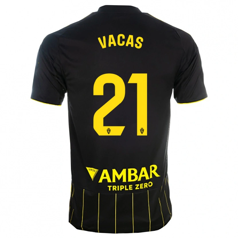 Danxen Barn Óscar Vacas #21 Svart Gul Bortatröja Matchtröjor 2025/26 Tröjor T-Tröja