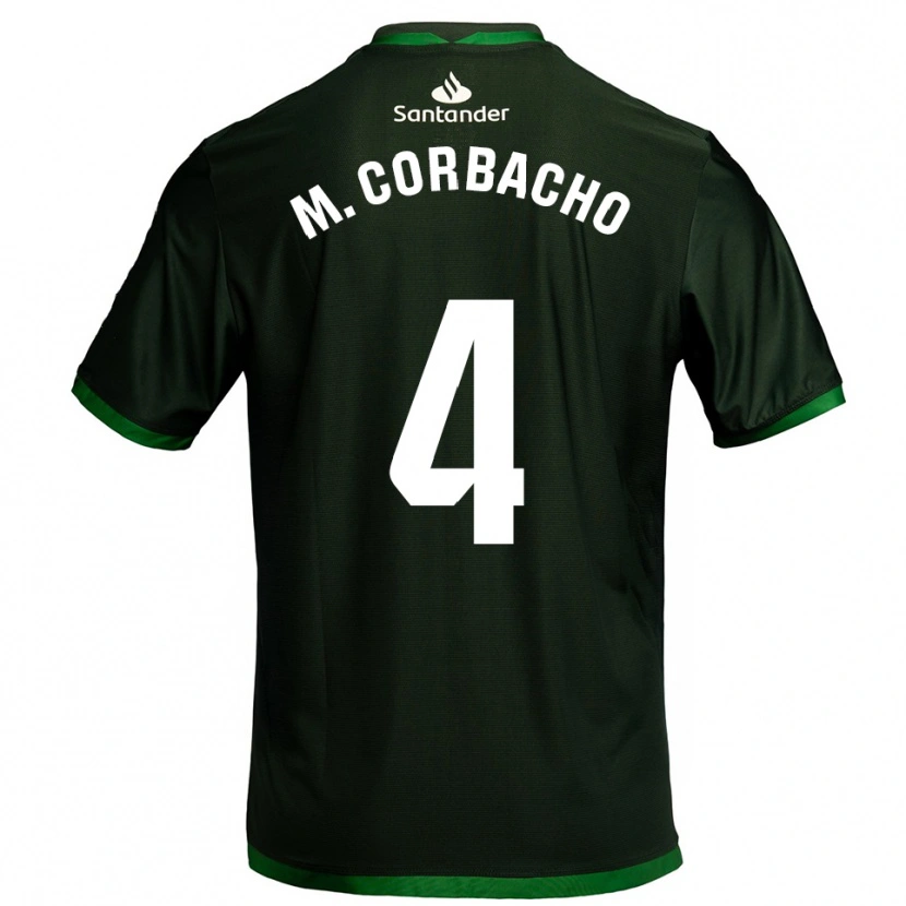 Danxen Barn María Corbacho Carrero #4 Mörkgrön Bortatröja Matchtröjor 2025/26 Tröjor T-Tröja