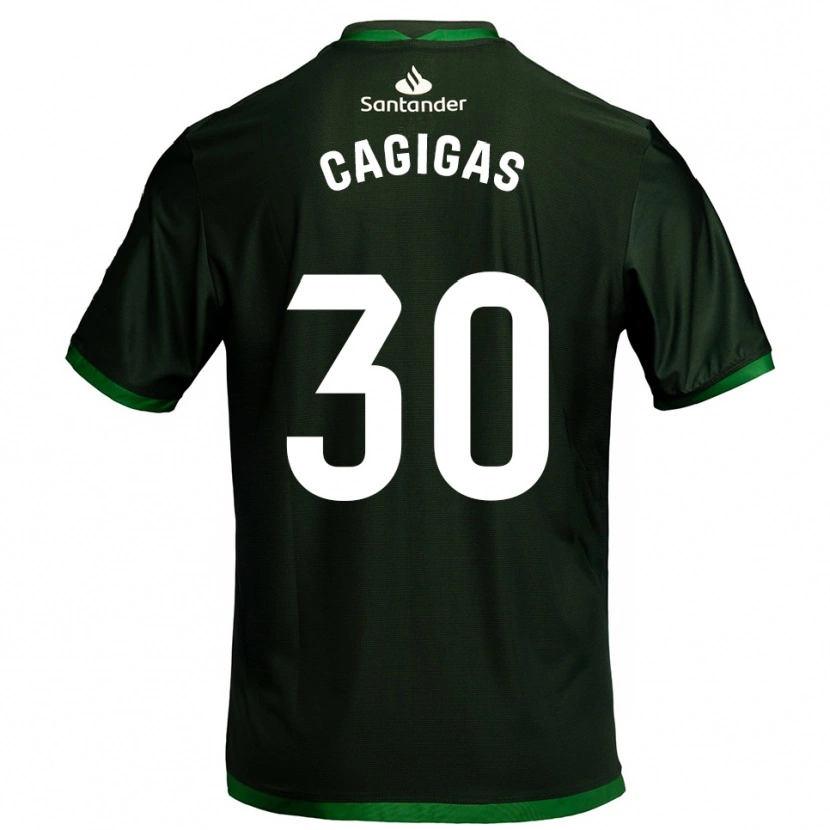 Danxen Barn Iván Cagigas #30 Mörkgrön Bortatröja Matchtröjor 2025/26 Tröjor T-Tröja