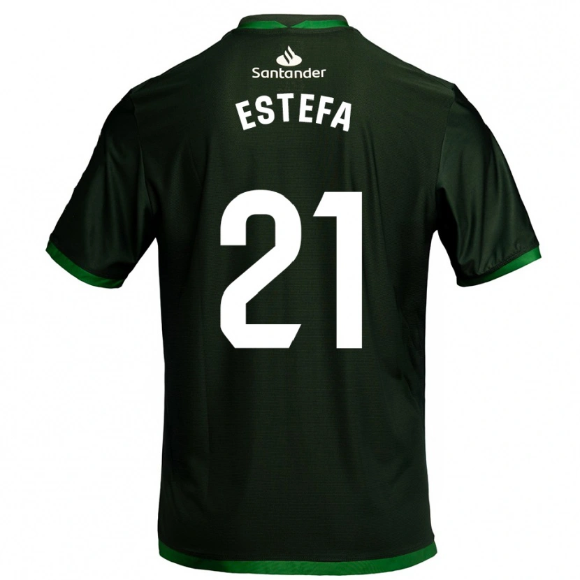Danxen Barn Estefanía Torralba Pareja #21 Mörkgrön Bortatröja Matchtröjor 2025/26 Tröjor T-Tröja