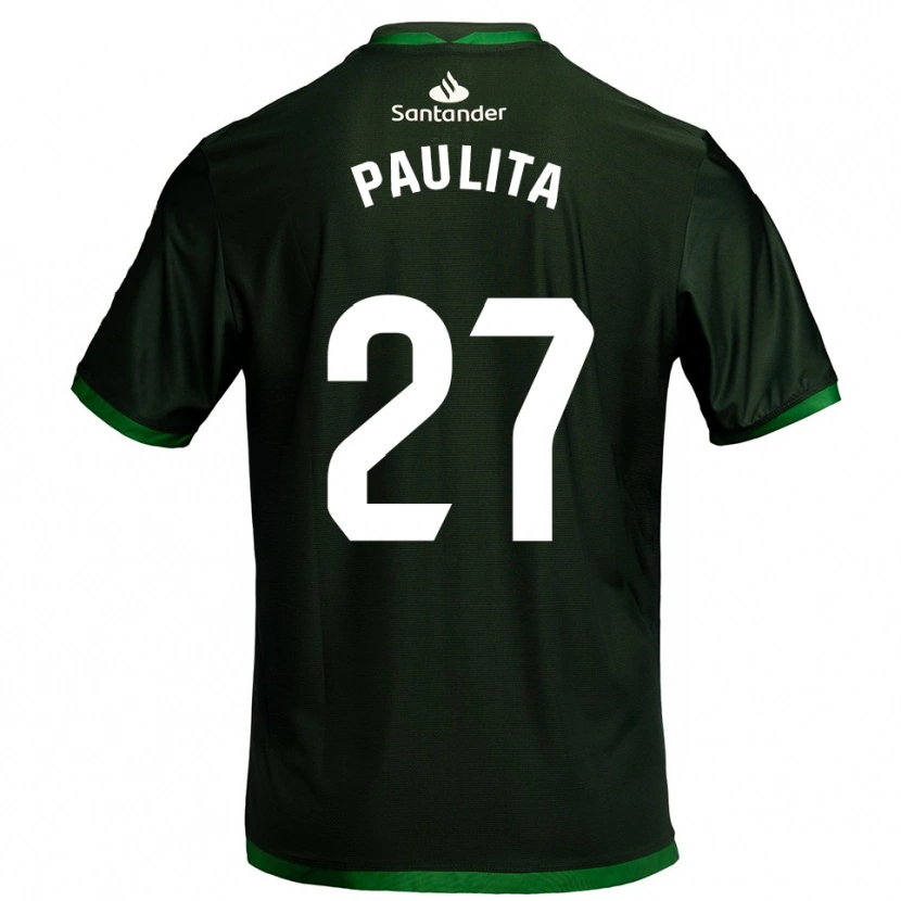 Danxen Barn Paula García Hontañón #27 Mörkgrön Bortatröja Matchtröjor 2025/26 Tröjor T-Tröja