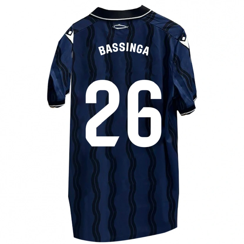 Danxen Barn Aboubacar Bassinga #26 Mörkblå Svart Bortatröja Matchtröjor 2025/26 Tröjor T-Tröja