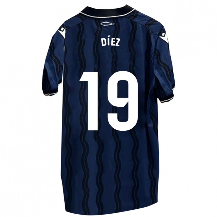 Danxen Barn Rubén Díez #19 Mörkblå Svart Bortatröja Matchtröjor 2025/26 Tröjor T-Tröja