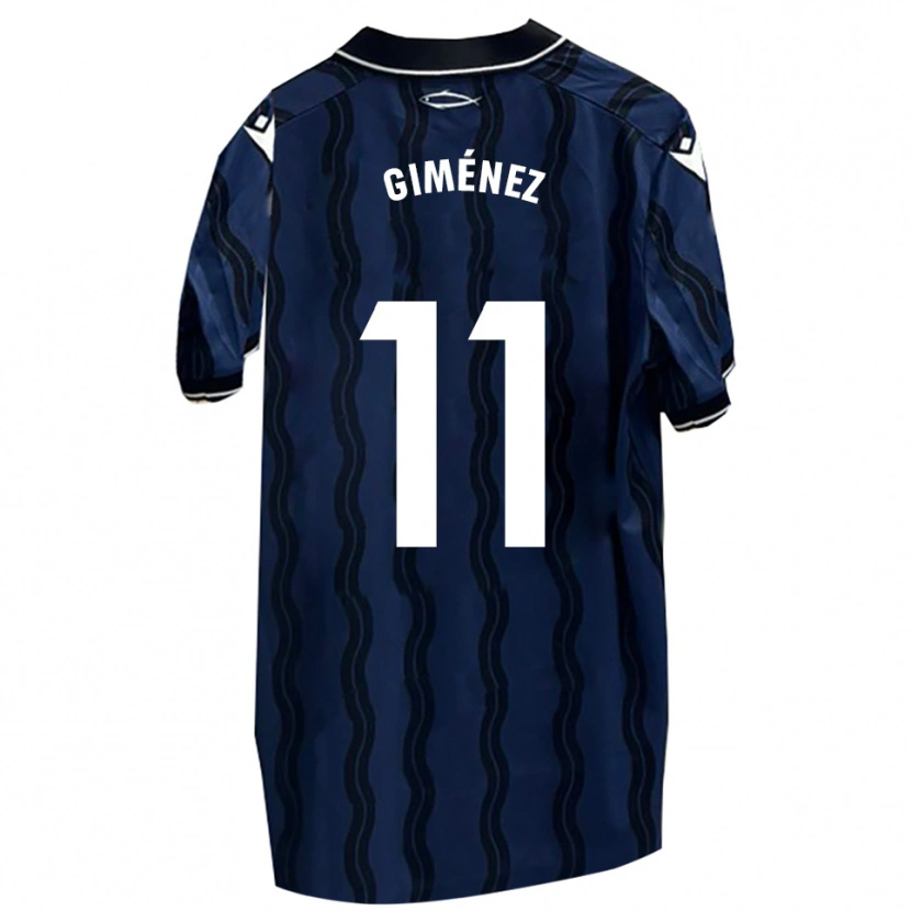 Danxen Barn Gonzalo Giménez #11 Mörkblå Svart Bortatröja Matchtröjor 2025/26 Tröjor T-Tröja
