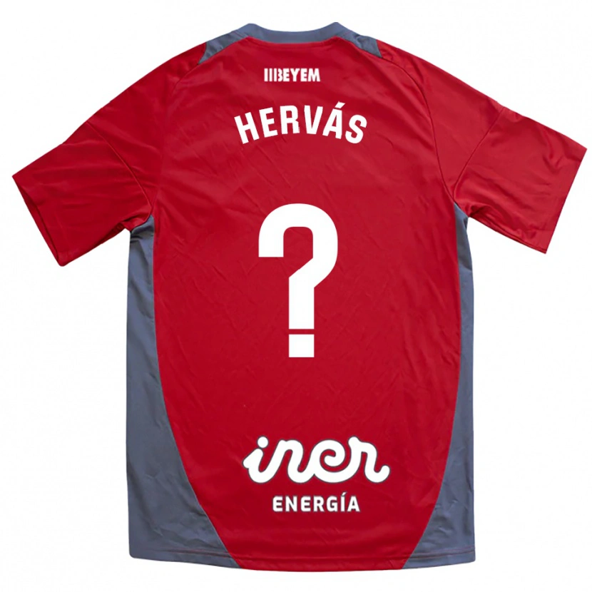 Danxen Barn Mario Hervás #0 Röd Grå Bortatröja Matchtröjor 2025/26 Tröjor T-Tröja