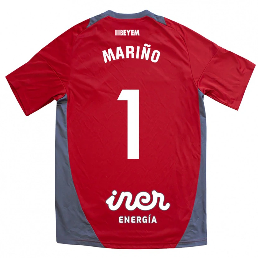 Danxen Barn Diego Mariño #1 Röd Grå Bortatröja Matchtröjor 2025/26 Tröjor T-Tröja