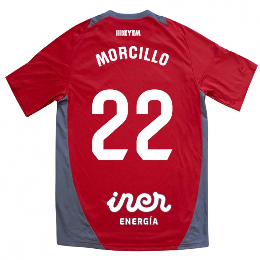 Danxen Barn Jon Morcillo #22 Röd Grå Bortatröja Matchtröjor 2025/26 Tröjor T-Tröja