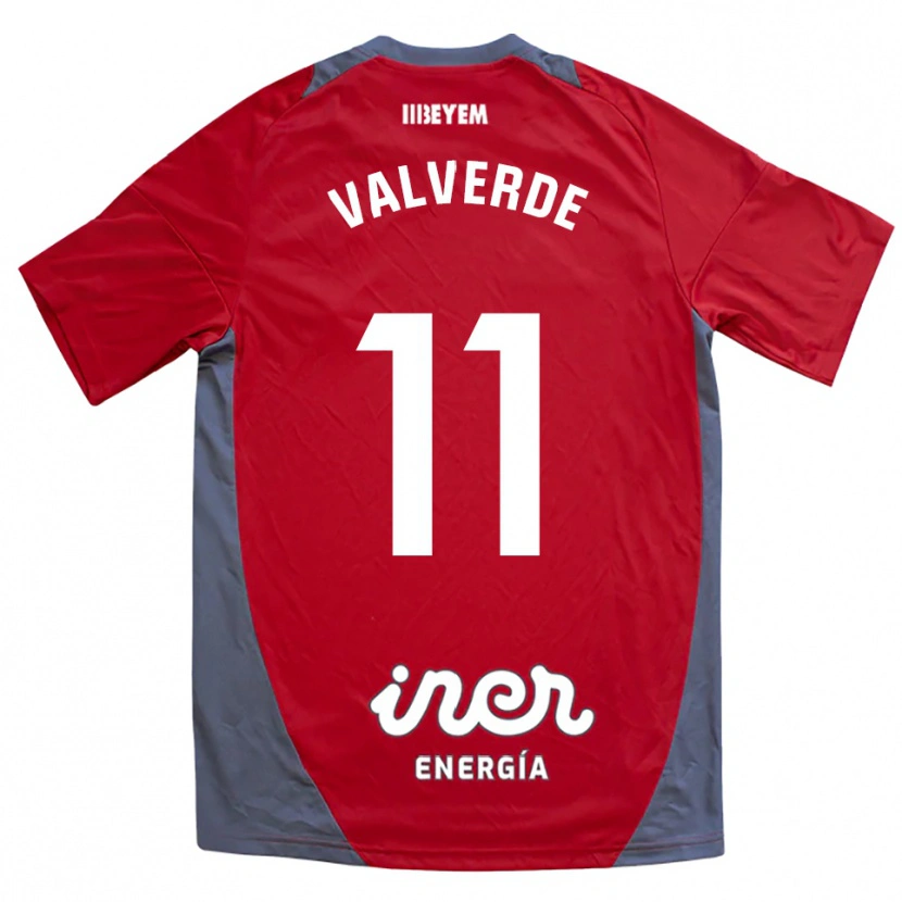 Danxen Barn Victor Valverde #11 Röd Grå Bortatröja Matchtröjor 2025/26 Tröjor T-Tröja