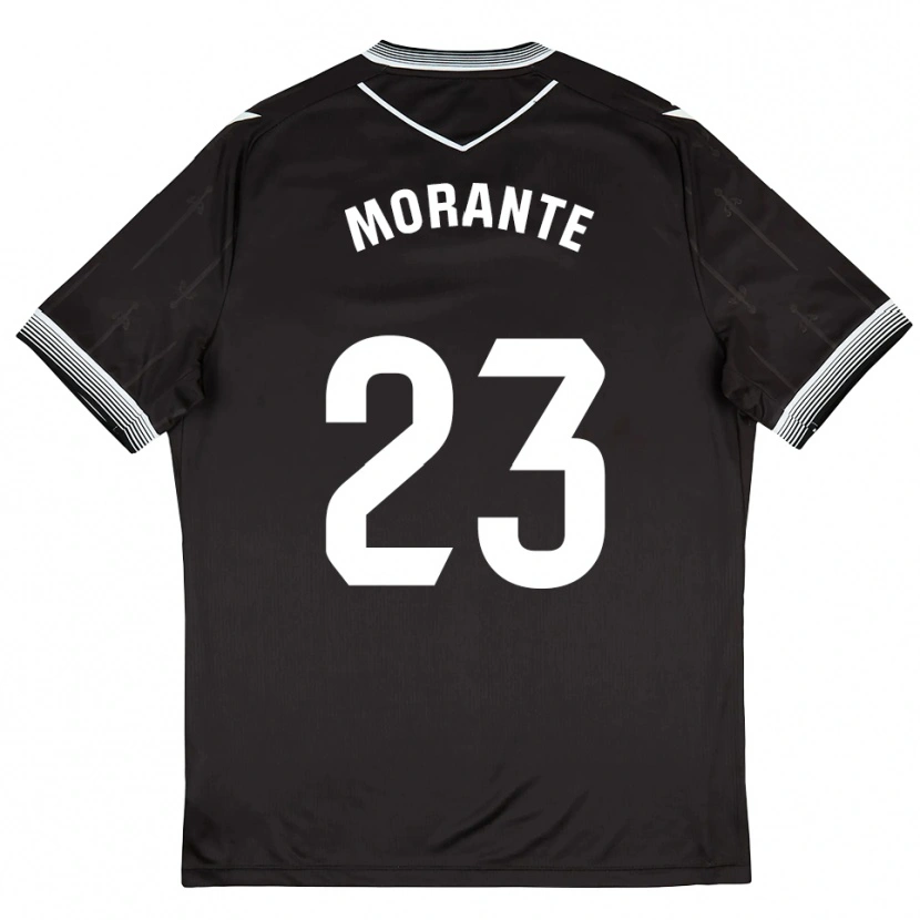 Danxen Barn Iván Morante #23 Svart Vit Bortatröja Matchtröjor 2025/26 Tröjor T-Tröja