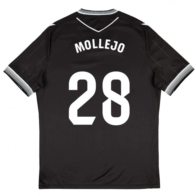 Danxen Barn Víctor Mollejo #28 Svart Vit Bortatröja Matchtröjor 2025/26 Tröjor T-Tröja