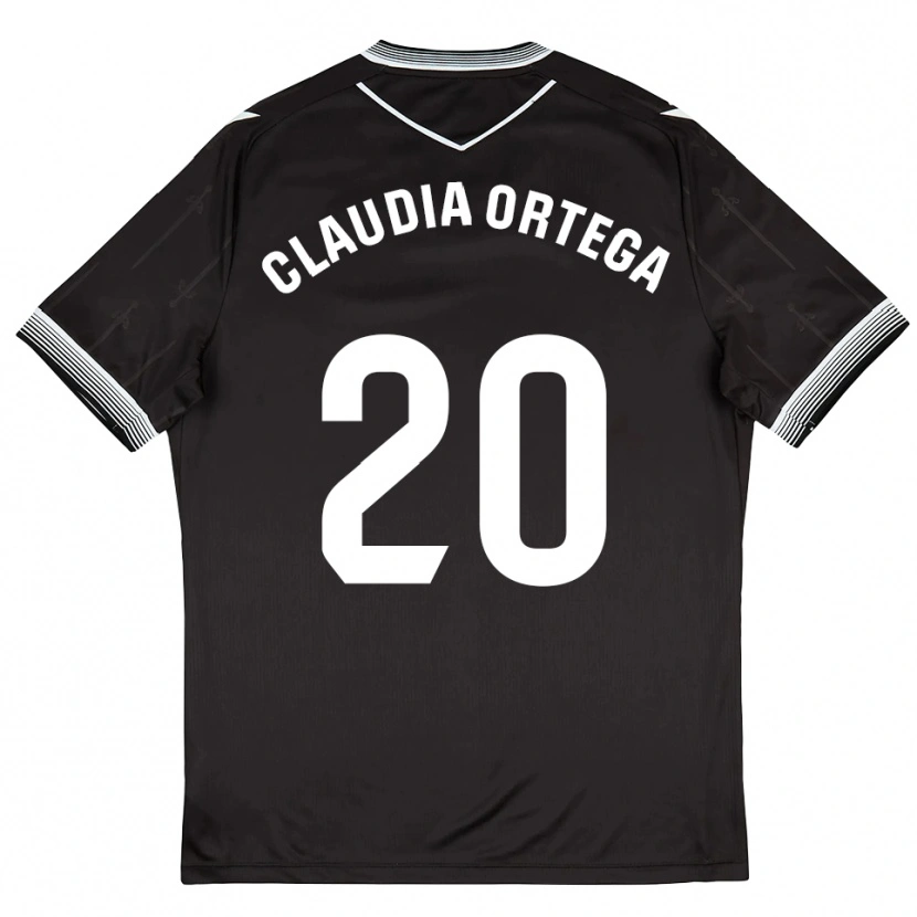 Danxen Barn Claudia Ortega #20 Svart Vit Bortatröja Matchtröjor 2025/26 Tröjor T-Tröja