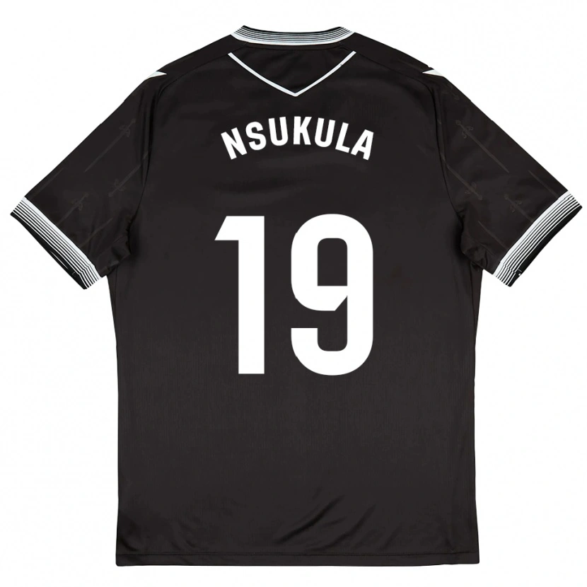 Danxen Barn Georges Nsukula #19 Svart Vit Bortatröja Matchtröjor 2025/26 Tröjor T-Tröja