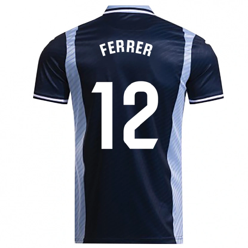 Danxen Barn Dani Ferrer #12 Marinblå Himmelsblå Bortatröja Matchtröjor 2025/26 Tröjor T-Tröja