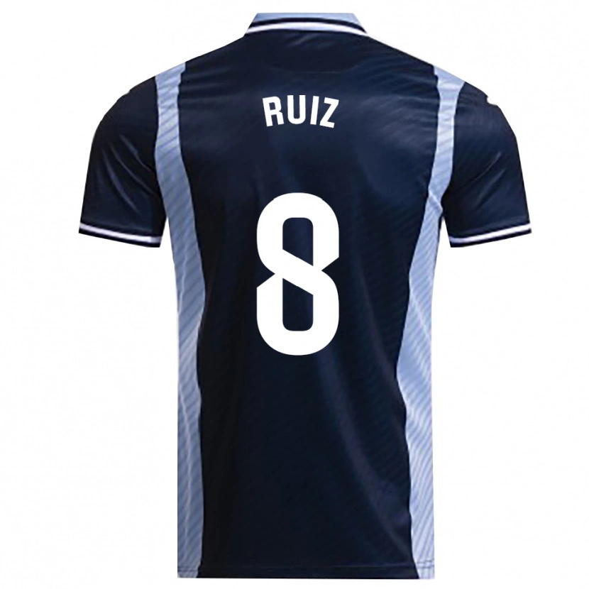 Danxen Barn Isma Ruiz #8 Marinblå Himmelsblå Bortatröja Matchtröjor 2025/26 Tröjor T-Tröja
