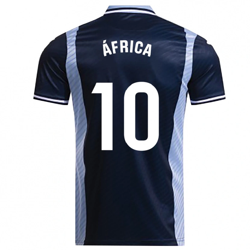 Danxen Barn África Roldán Ramirez #10 Marinblå Himmelsblå Bortatröja Matchtröjor 2025/26 Tröjor T-Tröja