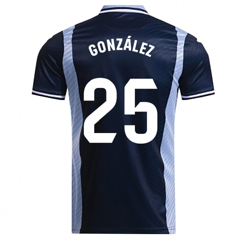 Danxen Barn Dani González #25 Marinblå Himmelsblå Bortatröja Matchtröjor 2025/26 Tröjor T-Tröja