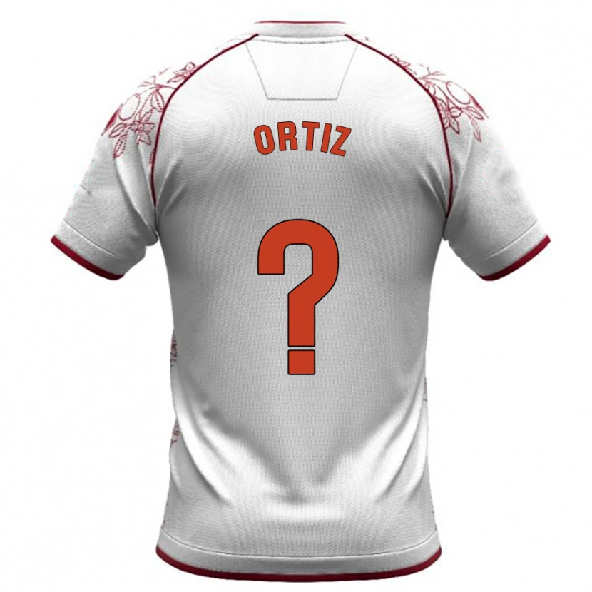 Danxen Barn Pablo Ortiz #0 Vit Bourgogne Bortatröja Matchtröjor 2025/26 Tröjor T-Tröja
