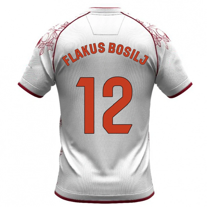 Danxen Barn David Flakus Bosilj #12 Vit Bourgogne Bortatröja Matchtröjor 2025/26 Tröjor T-Tröja