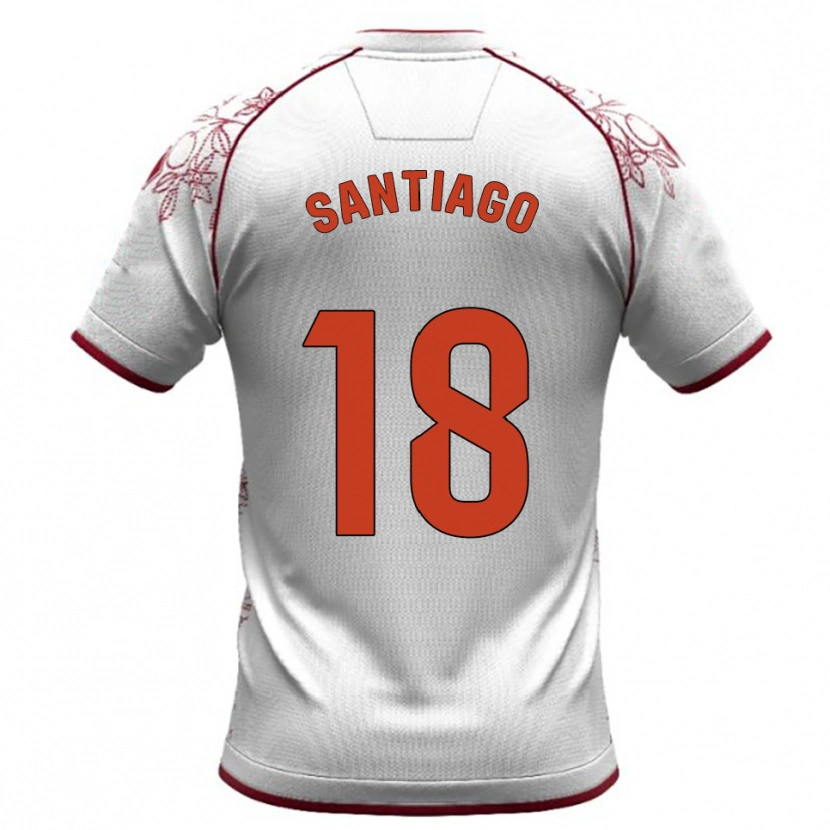 Danxen Barn Pablo Santiago #18 Vit Bourgogne Bortatröja Matchtröjor 2025/26 Tröjor T-Tröja