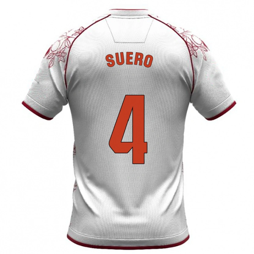 Danxen Barn Israel Suero #4 Vit Bourgogne Bortatröja Matchtröjor 2025/26 Tröjor T-Tröja