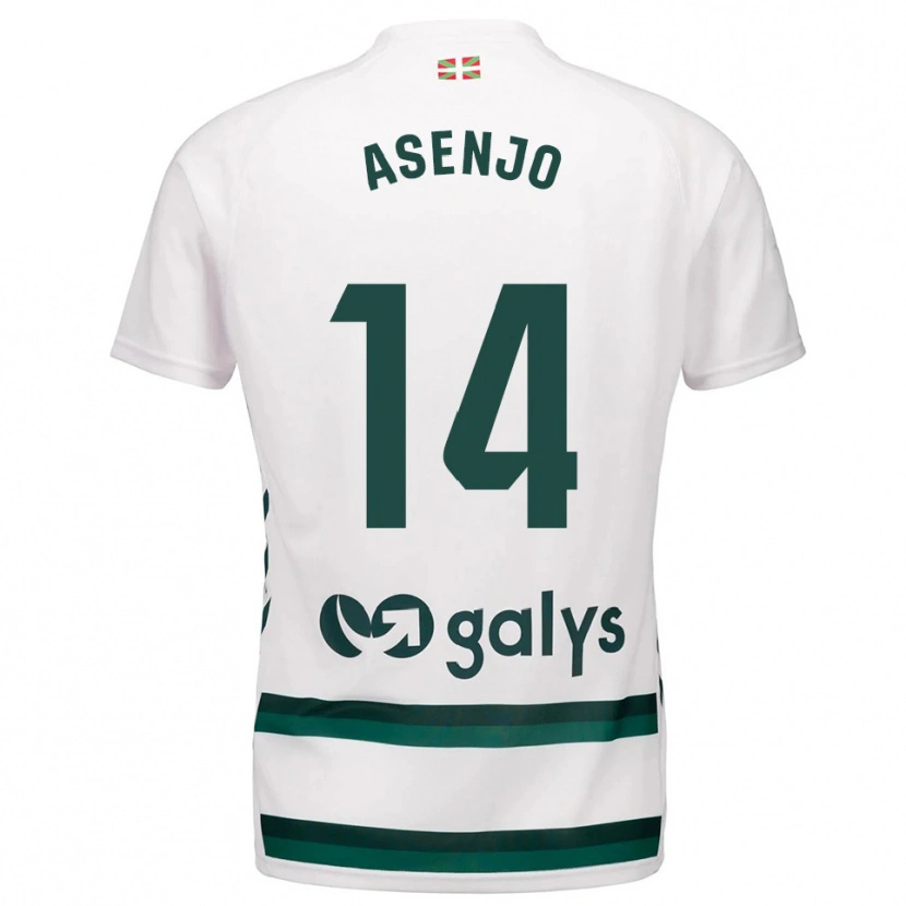Danxen Barn Ibai Asenjo #14 Vit Grön Bortatröja Matchtröjor 2025/26 Tröjor T-Tröja