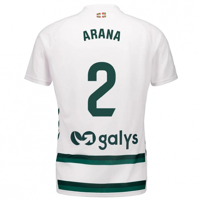 Danxen Barn Markel Arana #2 Vit Grön Bortatröja Matchtröjor 2025/26 Tröjor T-Tröja