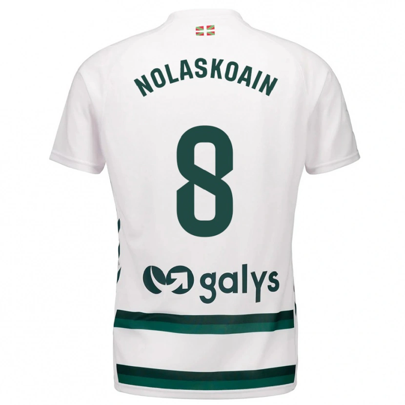 Danxen Barn Peru Nolaskoain #8 Vit Grön Bortatröja Matchtröjor 2025/26 Tröjor T-Tröja