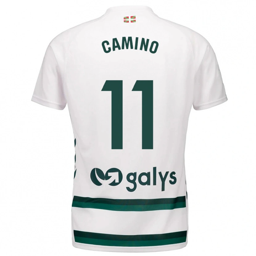 Danxen Barn Laura Camino Fernández #11 Vit Grön Bortatröja Matchtröjor 2025/26 Tröjor T-Tröja