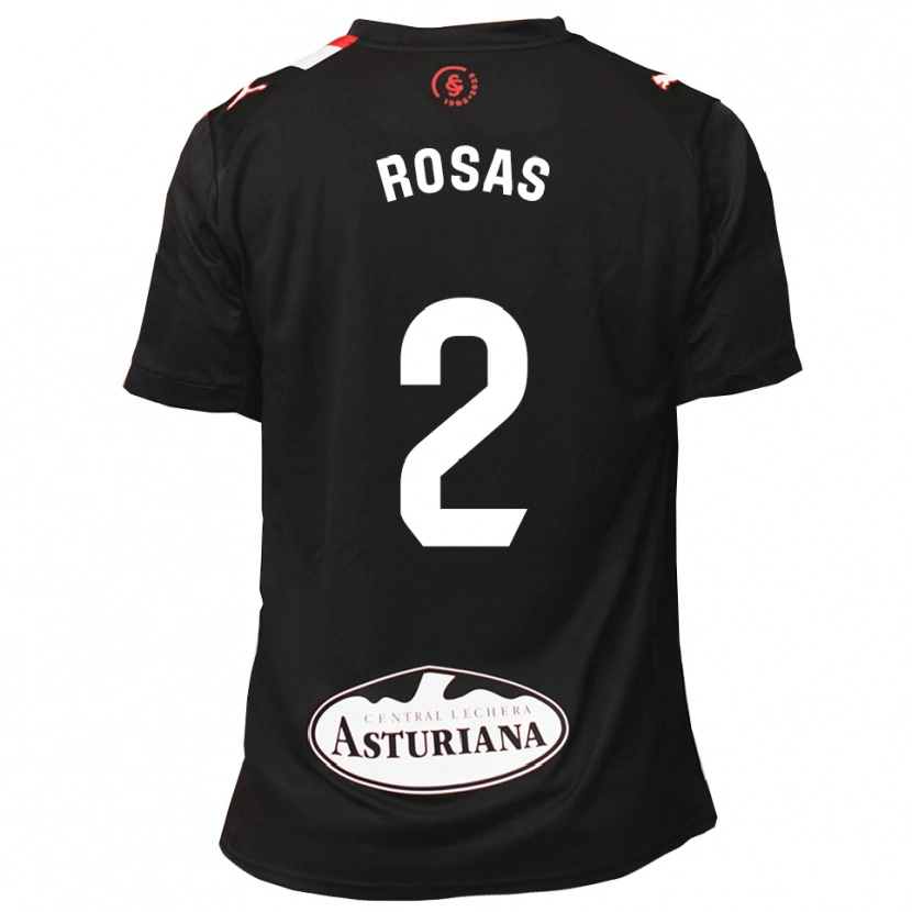 Danxen Barn Guille Rosas #2 Svart Vit Bortatröja Matchtröjor 2025/26 Tröjor T-Tröja