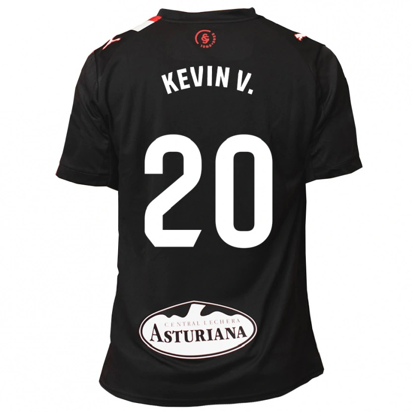 Danxen Barn Kevin Vázquez #20 Svart Vit Bortatröja Matchtröjor 2025/26 Tröjor T-Tröja